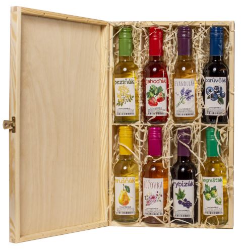 Dřevěný box na mini vína