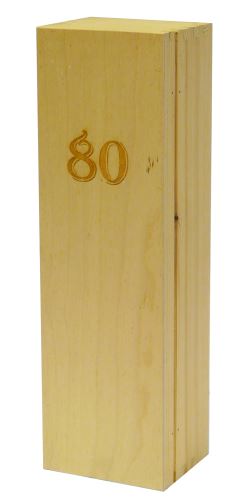 Krabička dřevěná na 1 láhev vína přírodní gravírování roky 80