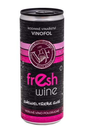 Zweigeltrebe Rosé v plechovce Vinofol Fresh wine MZV 0,25 l polosuché